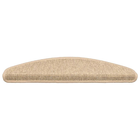 Vidaxx tapis d'escalier 15 pcs 65x21x4 cm beige clair semi-circulaire grand