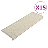 Vidaxl Stair Mats Self Adhesive 15 St 65x21x4 cm srebrno obarvano