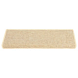 Vidaxl trapmatten zelfklevend 15 st sisal-look 65x21x4 cm lichtbeige