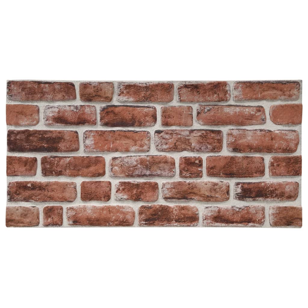 Vidaxl 10 St Wand Panels 3D donkelbrong Brick EPS