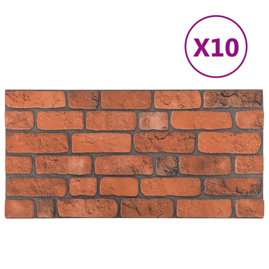 Vidaxl 10 ST WALL PANELY 3D terakoty -Brick EPS pro obložení EPS