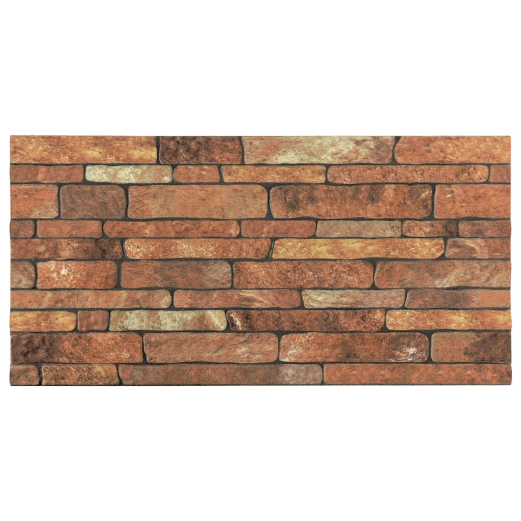 Vidaxl 10 St Wall Panels 3D Brown Brick EPS