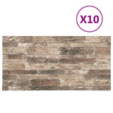 Paneles de pared Vidaxl 10 st 3d Eps de ladrillo multicolor