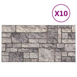 Vidaxl 10 paneles de pared 3d Eps de ladrillo gris claro