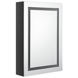 Vidaxl badkamerkast met spiegel led 50x13x70 cm glanzend zwart