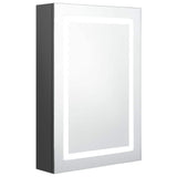 Vidaxl badkamerkast met spiegel en led 50x13x70 cm grijs
