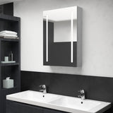 Vidaxl badkamerkast met spiegel en led 50x13x70 cm betongrijs