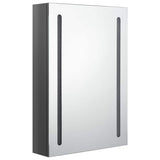 Vidaxl badkamerkast met spiegel en led 50x13x70 cm glanzend grijs