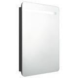 Vidaxl badkamerkast met spiegel en led 60x11x80 cm zwart