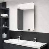 Vidaxl badkamerkast met spiegel en led 60x11x80 cm eikenkleurig