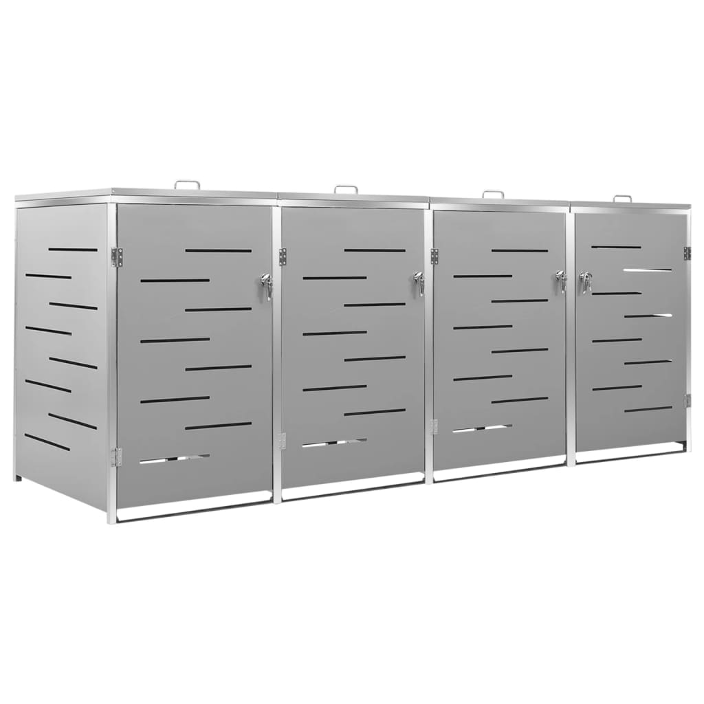 VidaXL container storage four -double 276.5x77.5x112.5 cm stainless steel