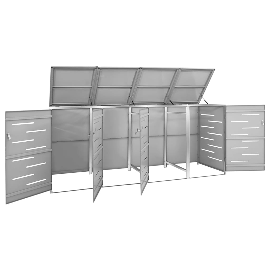 VidaXL container storage four -double 276.5x77.5x112.5 cm stainless steel