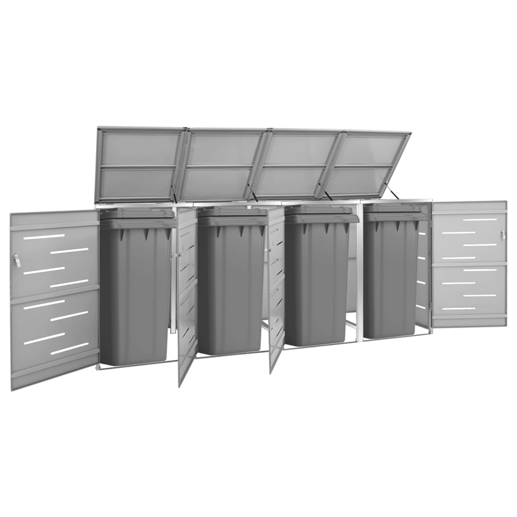 VidaXL container storage four -double 276.5x77.5x112.5 cm stainless steel