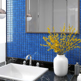 Vidaxl Mosaic Tiles 11 St 30x30 cm Bleu en verre