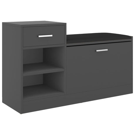 Canapé de chaussure Vidaxl 94.5x31x57 cm en bois de bois de bois