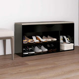 Banc de chaussures Vidaxl avec coussin 104x30x49 cm Bois de bois de propriété