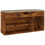 Banc de chaussures Vidaxl avec coussin 104x30x49 cm en bois de bois de bois de bois propriété