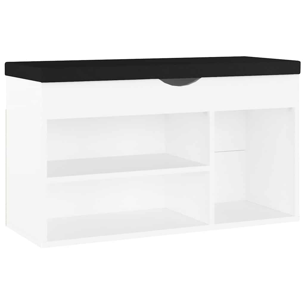 Banc de chaussures Vidaxl avec coussin 80x30x47 cm Bois de bois transformé