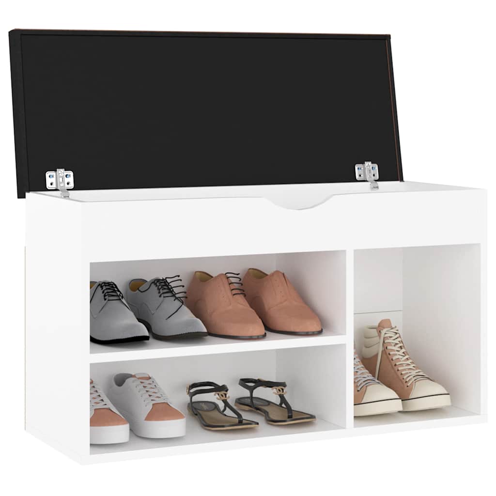 Banc de chaussures Vidaxl avec coussin 80x30x47 cm Bois de bois transformé