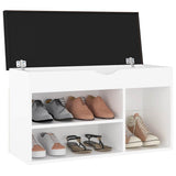 Banc de chaussures Vidaxl avec coussin 80x30x47 cm Bois de bois transformé