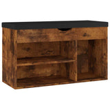 Banc de chaussures Vidaxl avec coussin 80x30x47 cm en bois de bois de bois de bois