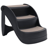 VidaXL escalier pour chien 3 marches pliable noir