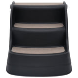 VidaXL escalier pour chien 3 marches pliable noir