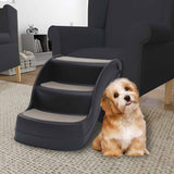VidaXL escalier pour chien 3 marches pliable noir