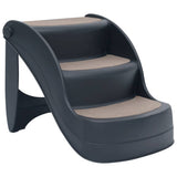 VidaXL escalier pour chien 3 marches pliable gris foncé