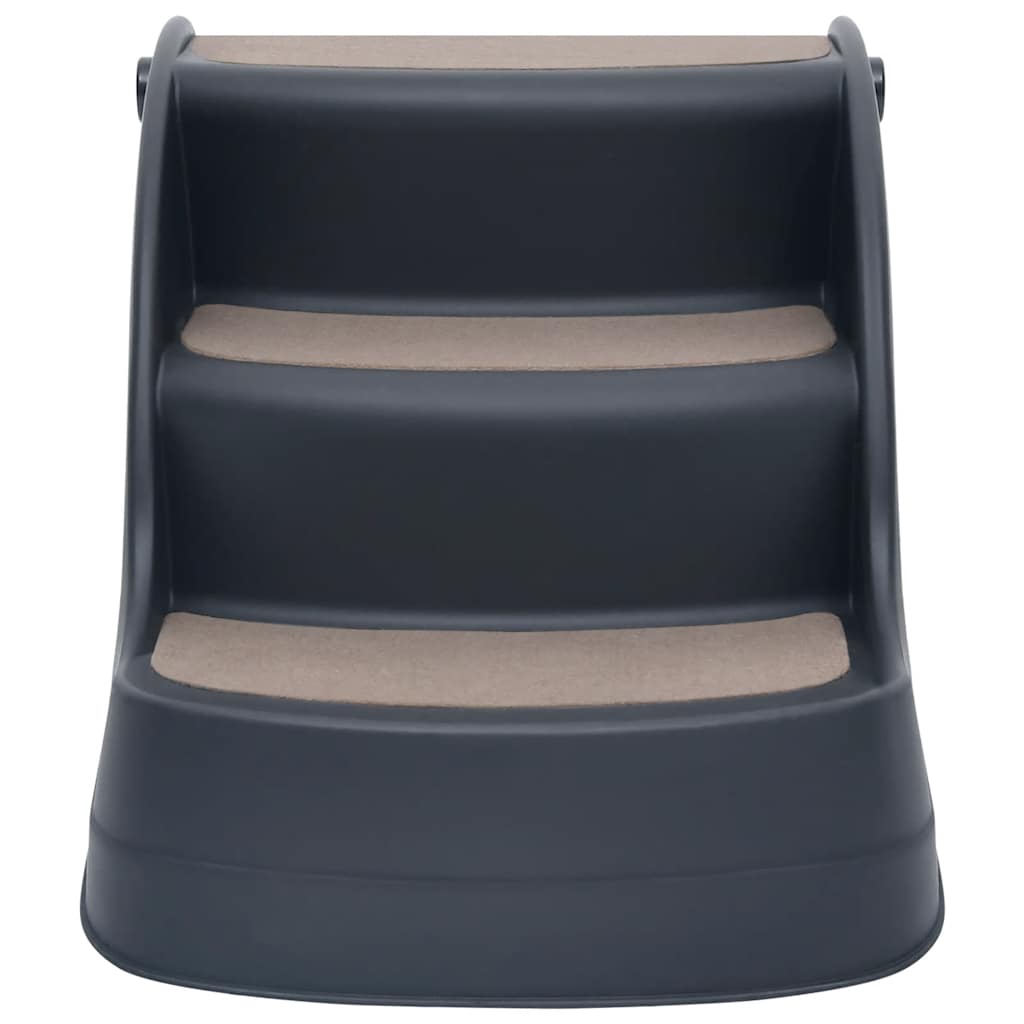 VidaXL escalier pour chien 3 marches pliable gris foncé