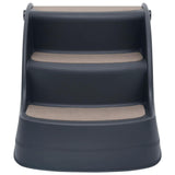 VidaXL escalier pour chien 3 marches pliable gris foncé