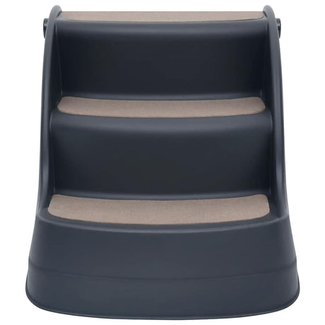 VidaXL escalier pour chien 3 marches pliable gris foncé