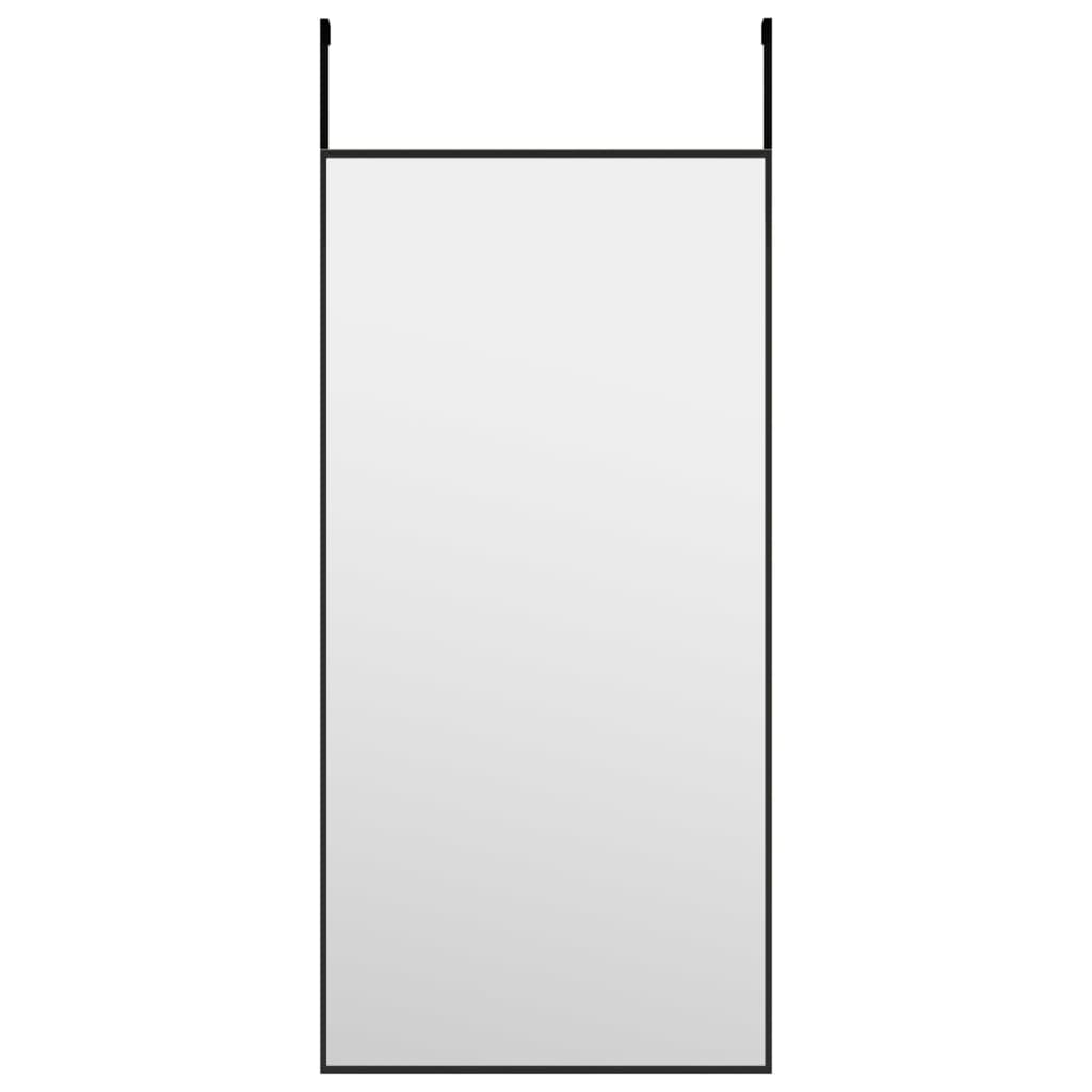 Vidaxl Door Mirror 30x60 cm de vidrio y negro de aluminio