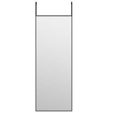 Vidaxl Door Mirror 30x80 cm de vidrio y negro de aluminio