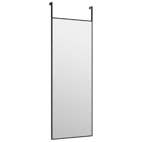 Miroir de porte vidaxl 30x80 cm en verre et en aluminium noir