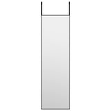 Vidaxl Door Mirror 30x100 cm de vidrio y negro de aluminio