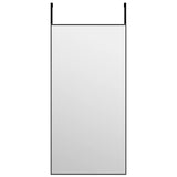 Miroir de porte vidaxl 40x80 cm en verre et en aluminium noir