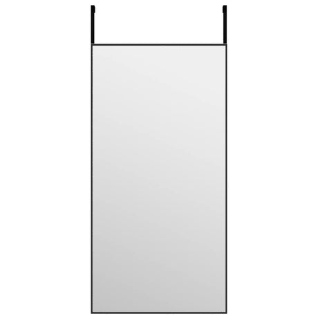 Miroir de porte vidaxl 40x80 cm en verre et en aluminium noir