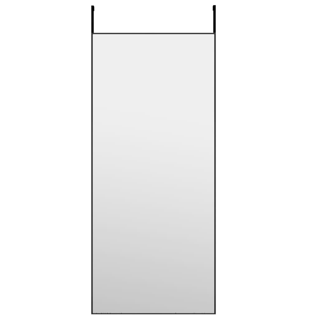 Vidaxl Door Mirror 40x100 cm de vidrio y negro de aluminio