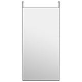 Miroir de porte vidaxl 50x100 cm de verre et d'aluminium noir