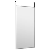 Miroir de porte vidaxl 50x100 cm de verre et d'aluminium noir