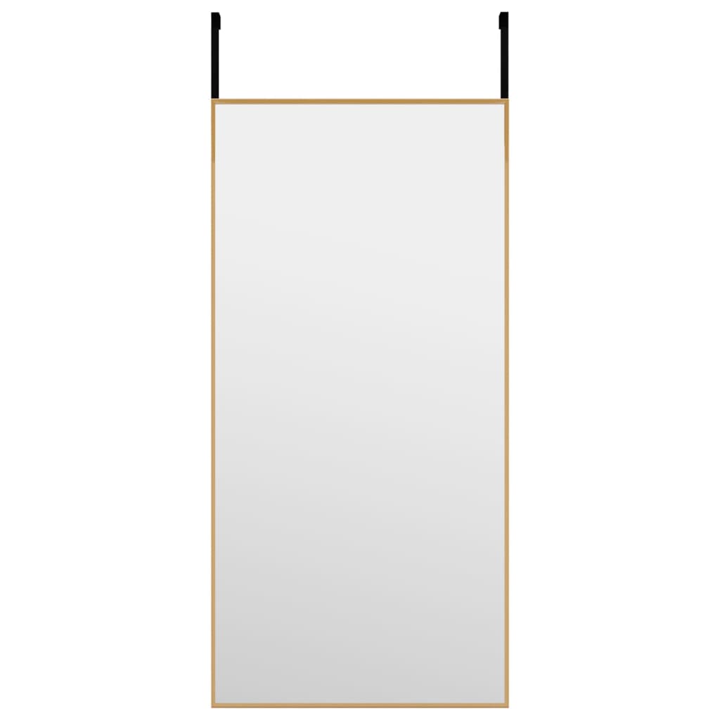 Vidaxl Door Mirror 30x60 cm de vidrio y dorado de aluminio coloreado