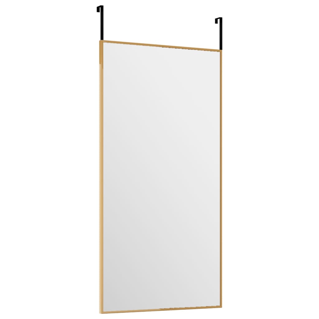 Miroir de porte vidaxl 30x60 cm en verre et en aluminium or de couleur