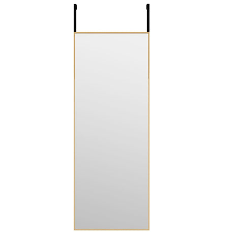 Miroir de porte vidaxl 30x80 cm en verre et en aluminium or de couleur
