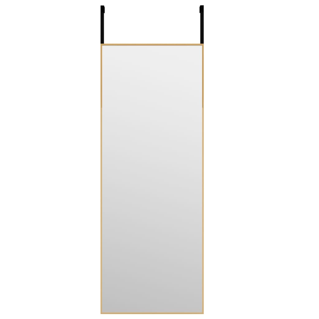 Vidaxl Door Mirror 30x80 cm de vidrio y oro de aluminio coloreado