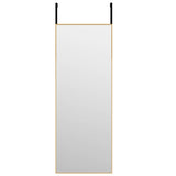 Vidaxl Door Mirror 30x80 cm de vidrio y oro de aluminio coloreado