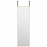 Vidaxl porte Spiegel 30x100 cm en verre et en aluminium or de couleur