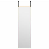 Vidaxl Door Spiegel 30x100 cm di vetro e oro in alluminio