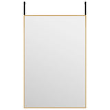 Miroir de porte vidaxl 40x60 cm en verre et en aluminium or de couleur