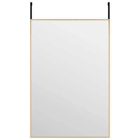 Miroir de porte vidaxl 40x60 cm en verre et en aluminium or de couleur